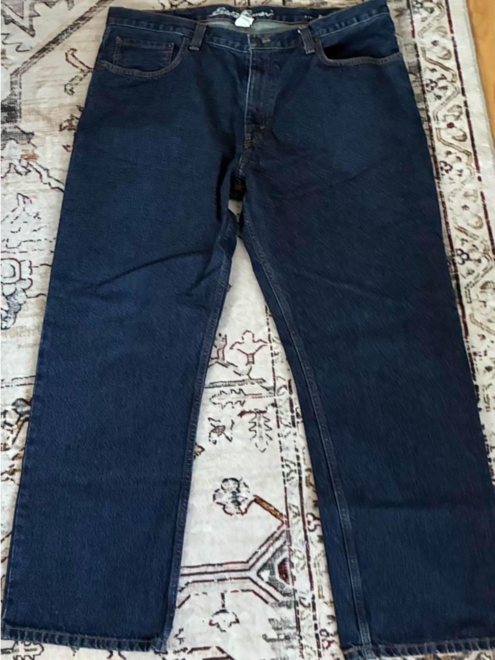 Eddie Bauer Men's Straight Jeans in Dark Indigo